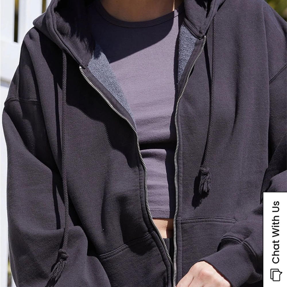 Brandy Melville black full length hoodie